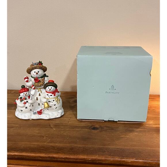 PartyLite Snowman Tealight Holder Luminary w/ Box Christmas Candle Decor RETIRED - Picture 2 of 16